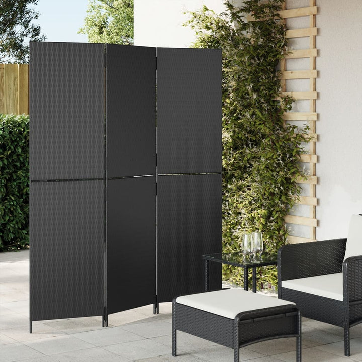 rumdeler 3 paneler polyrattan sort
