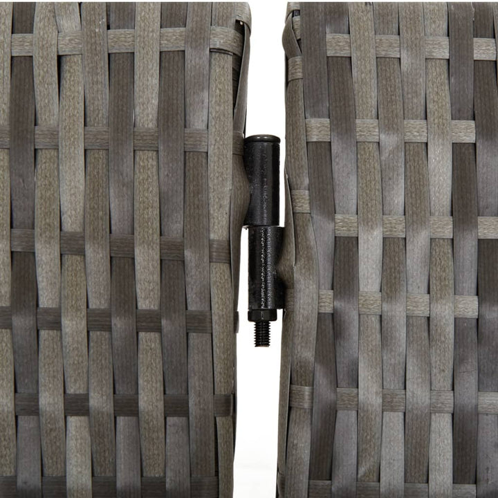 rumdeler 3 paneler polyrattan grå