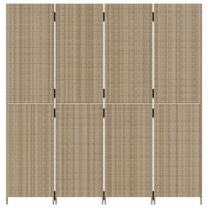rumdeler 4 paneler polyrattan beige
