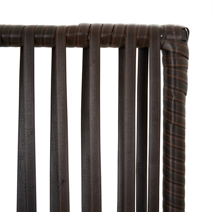 rumdeler 3 paneler polyrattan brun