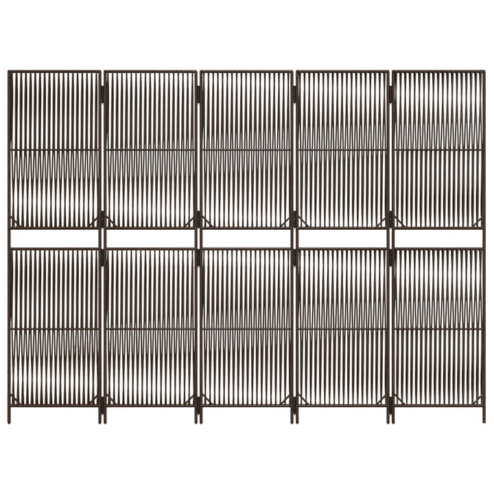 rumdeler 5 paneler polyrattan brun