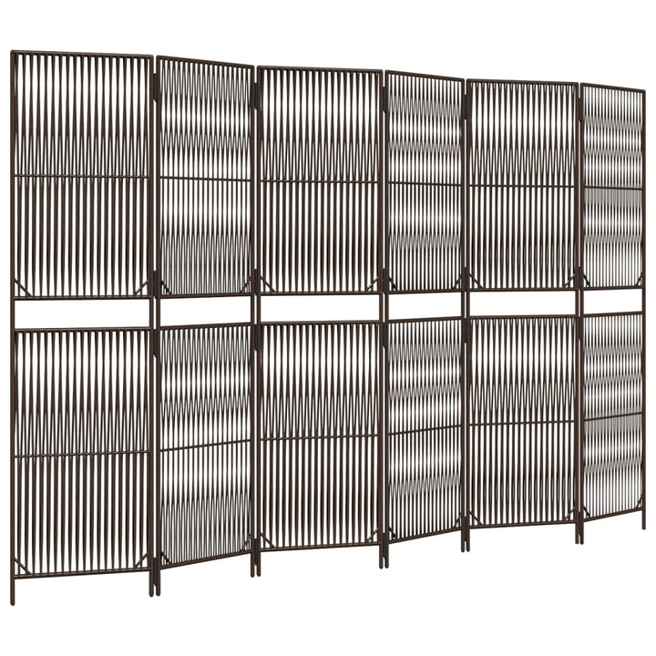 rumdeler 6 paneler polyrattan brun