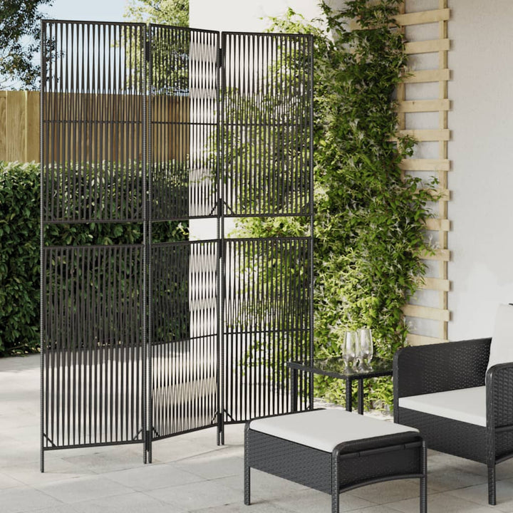 rumdeler 3 paneler polyrattan sort