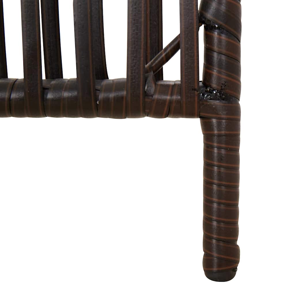 rumdeler 3 paneler polyrattan brun