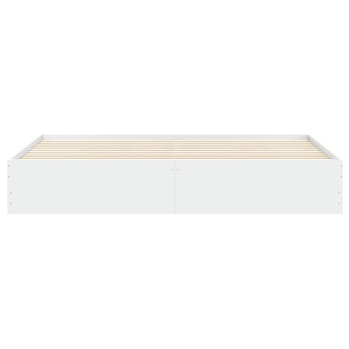sengeramme med skuffer 180x200 cm konstrueret træ hvid