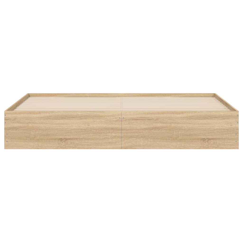 sengeramme med skuffer 180x200 cm konstrueret træ sonoma-eg