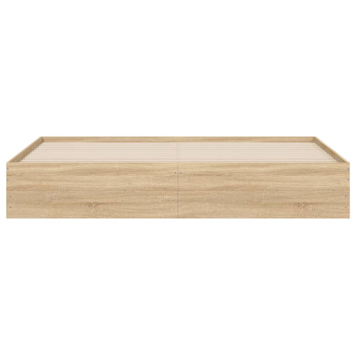 sengeramme med skuffer 180x200 cm konstrueret træ sonoma-eg