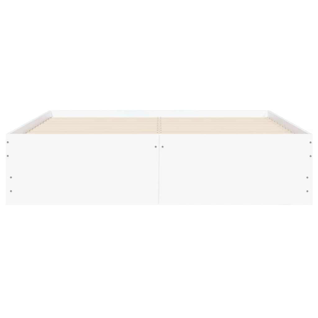 sengeramme med skuffer 120x200 cm konstrueret træ hvid