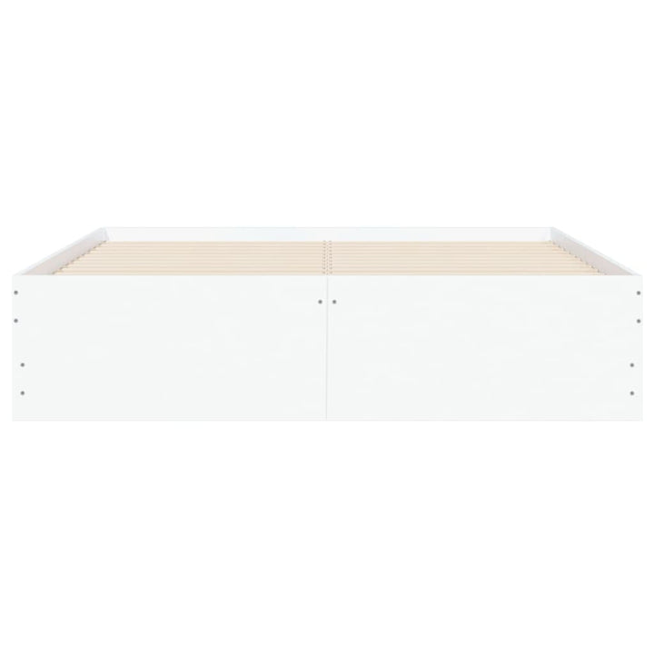 sengeramme med skuffer 120x200 cm konstrueret træ hvid