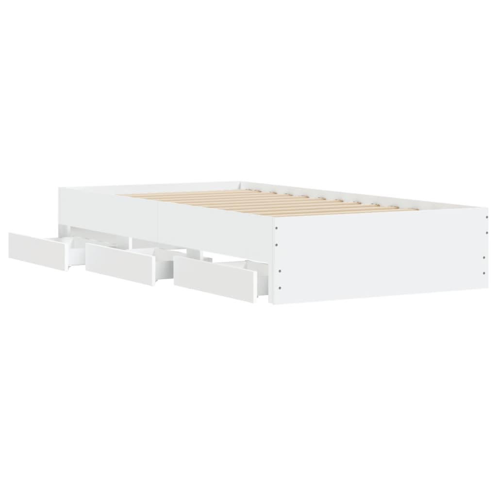 sengeramme 90x200 cm konstrueret træ hvid