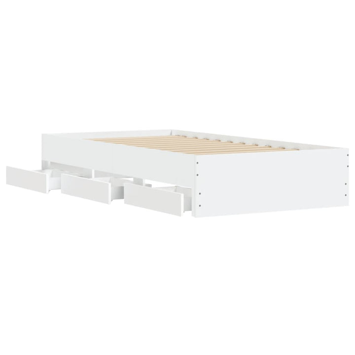 sengeramme 90x200 cm konstrueret træ hvid