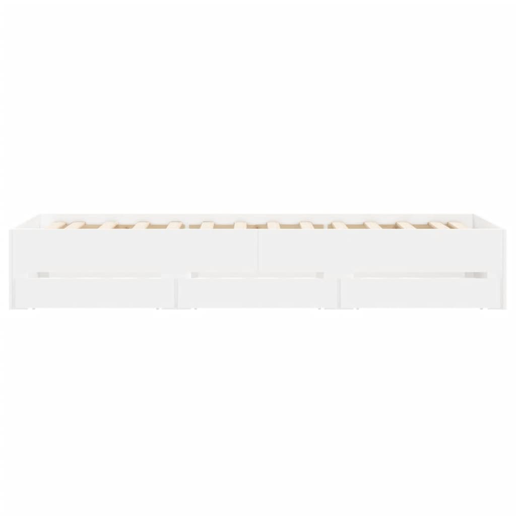 sengeramme 90x200 cm konstrueret træ hvid