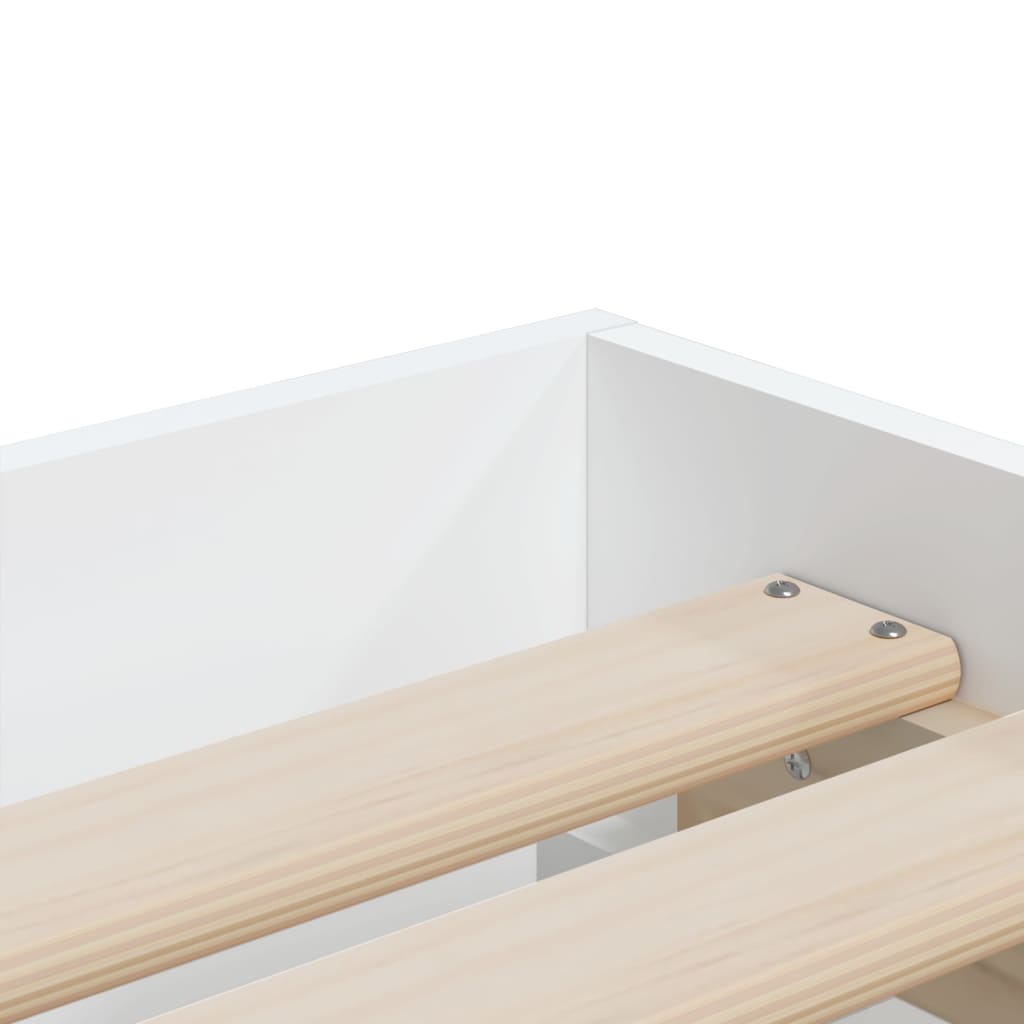 sengeramme 90x200 cm konstrueret træ hvid