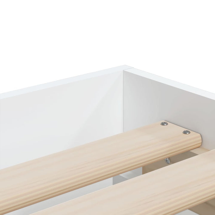 sengeramme 90x200 cm konstrueret træ hvid
