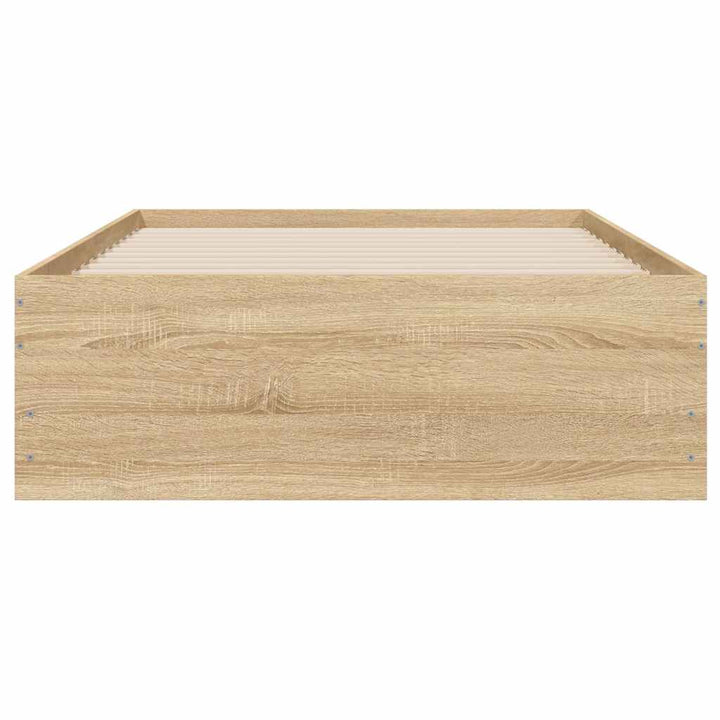 sengeramme med skuffer 90x200 cm konstrueret træ sonoma-eg