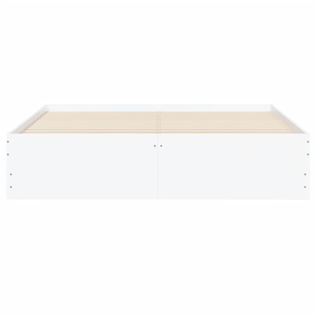 sengeramme med skuffer 140x190 cm konstrueret træ hvid