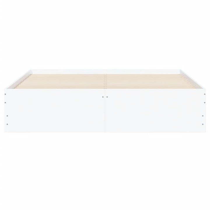 sengeramme med skuffer 140x190 cm konstrueret træ hvid