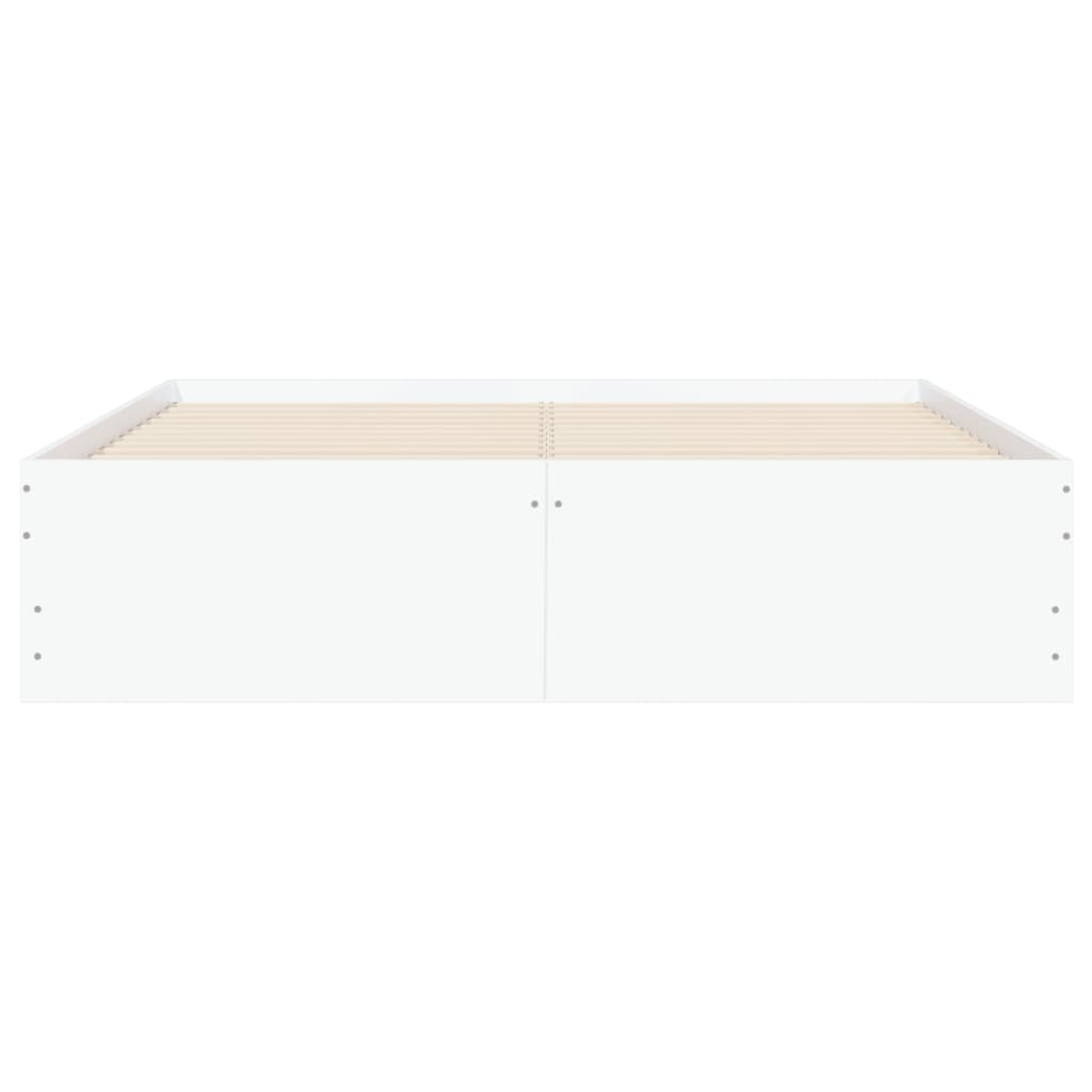 sengeramme med skuffer 120x190 cm konstrueret træ hvid