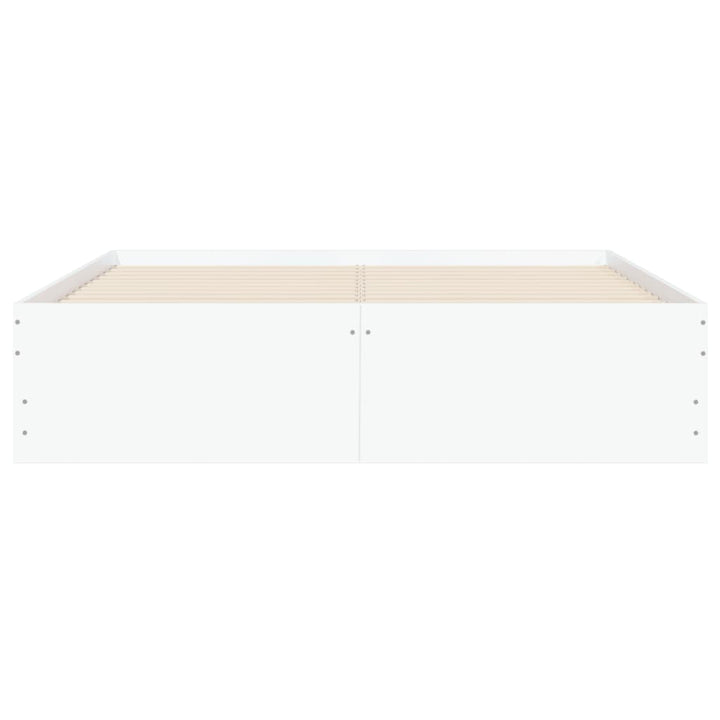 sengeramme med skuffer 120x190 cm konstrueret træ hvid