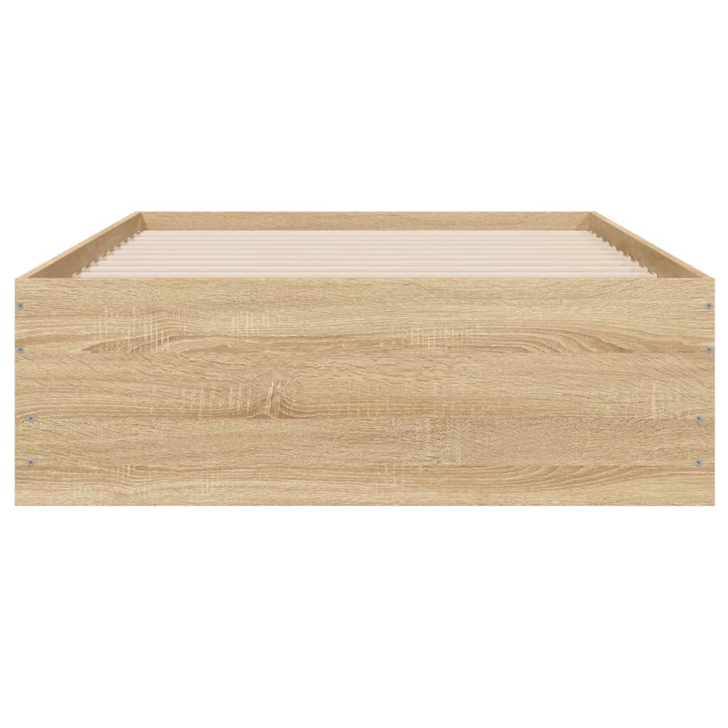 sengeramme med skuffer 90x190 cm konstrueret træ sonoma-eg
