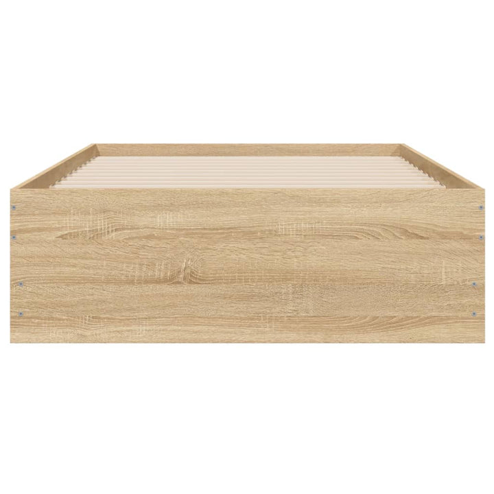 sengeramme med skuffer 90x190 cm konstrueret træ sonoma-eg