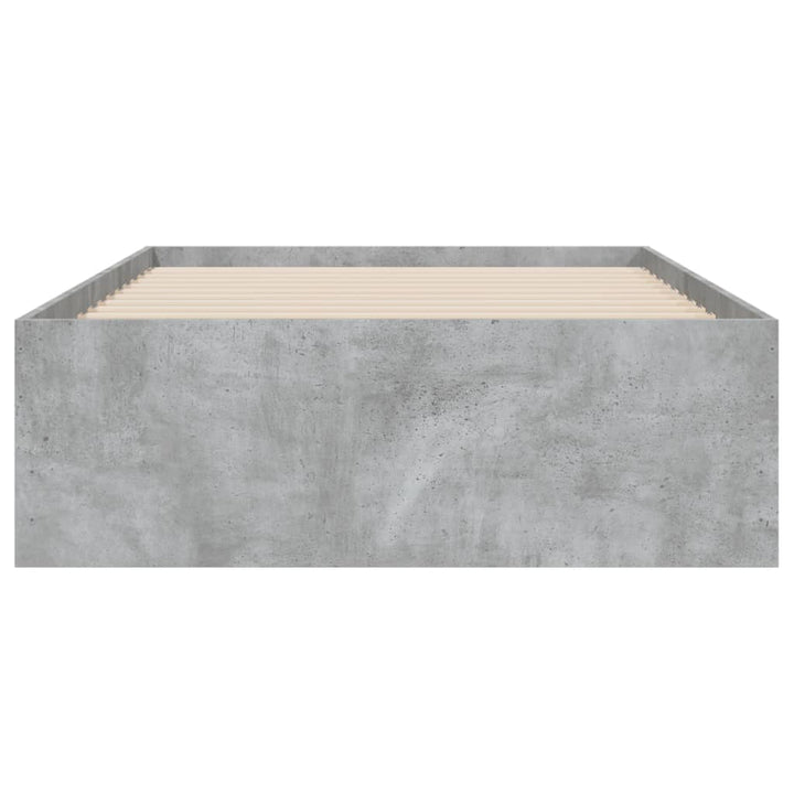 sengeramme med skuffer 90x190 cm konstrueret træ betongrå