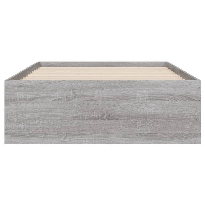 sengeramme med skuffer 90x190 cm konstrueret træ grå sonoma-eg