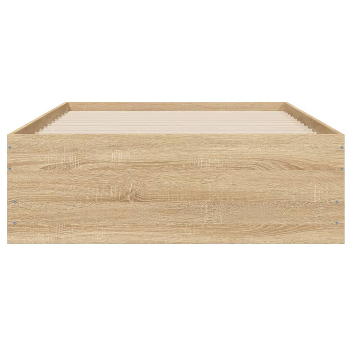 sengeramme med skuffer 75x190 cm konstrueret træ sonoma-eg
