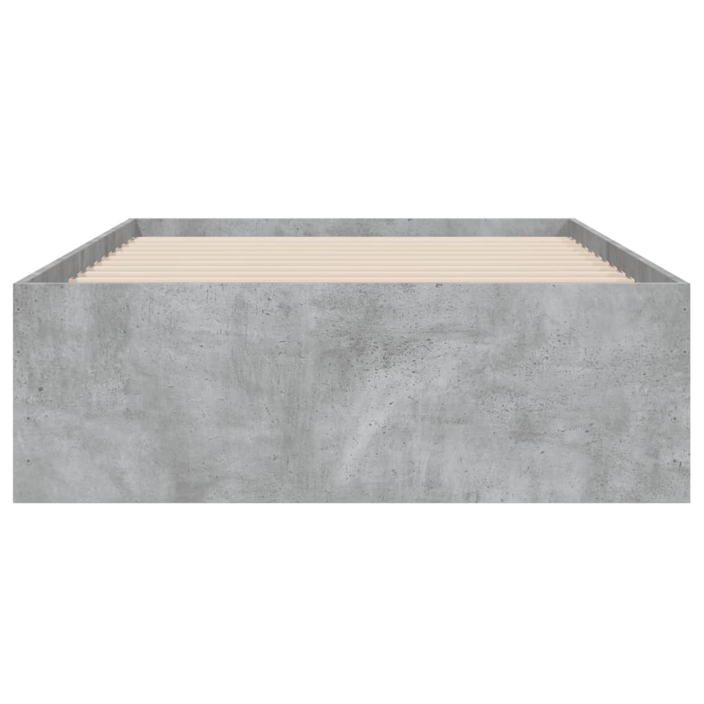 sengeramme med skuffer 75x190 cm konstrueret træ betongrå