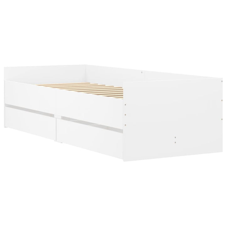 sengeramme med skuffer 90x200 cm hvid