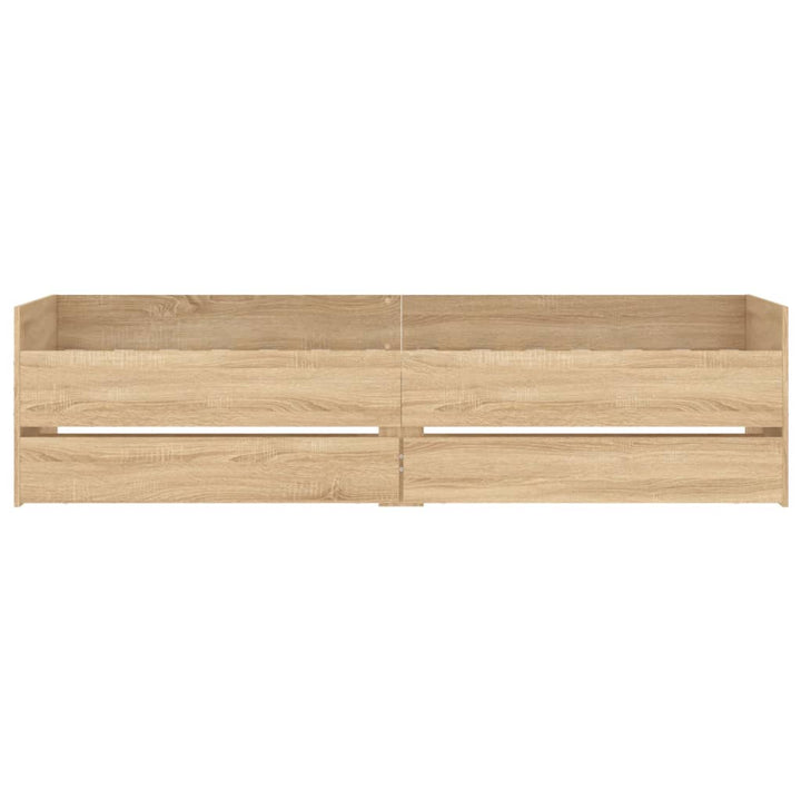 sengeramme med skuffer 100x200 cm sonoma-eg