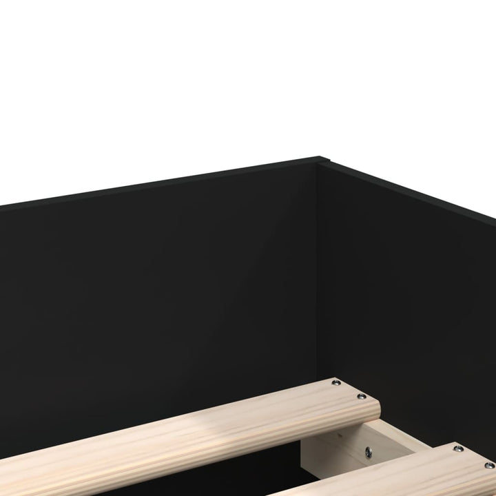 sengeramme med skuffer 90x190 cm sort
