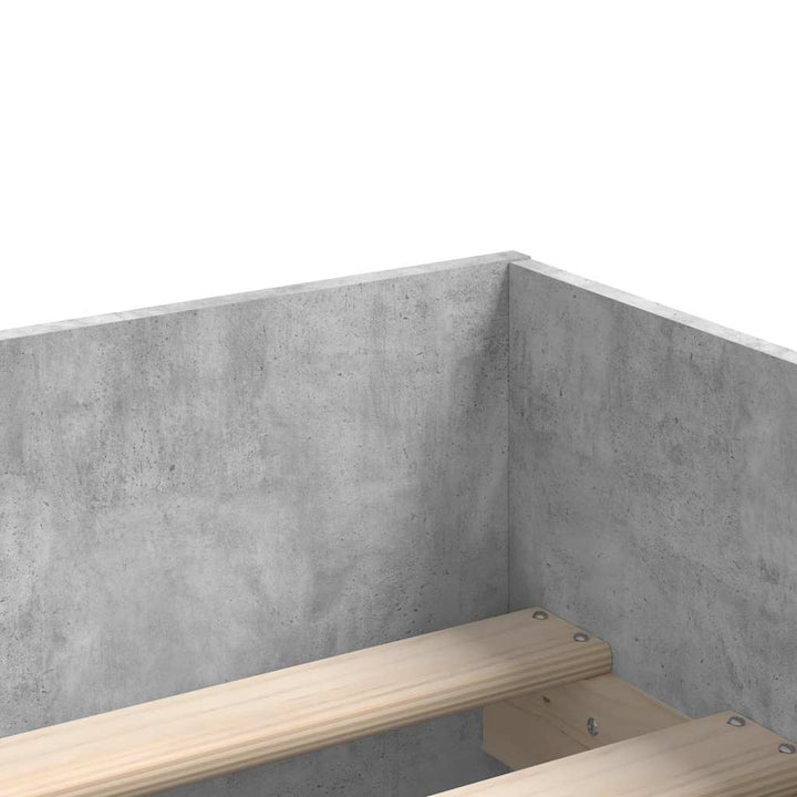 sengeramme med skuffer 90x190 cm betongrå
