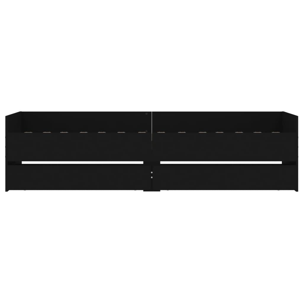 sengeramme med skuffer 75x190 cm Small Single sort