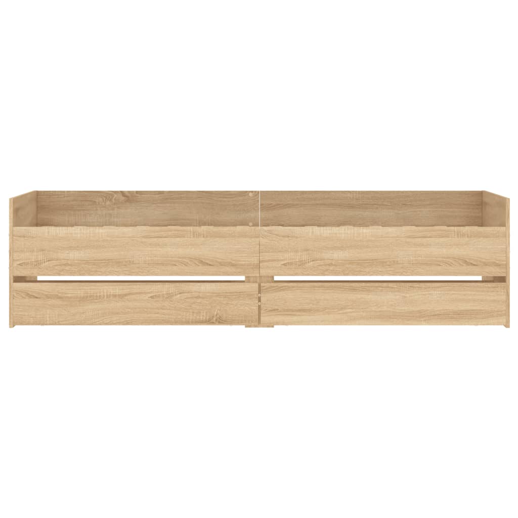 sengeramme med skuffer 75x190 cm Small Single sonoma-eg