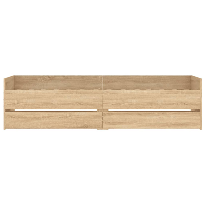 sengeramme med skuffer 75x190 cm Small Single sonoma-eg