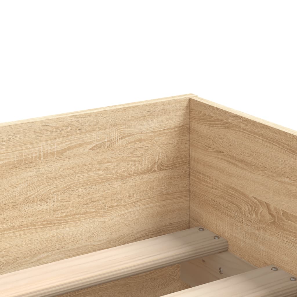 sengeramme med skuffer 75x190 cm Small Single sonoma-eg