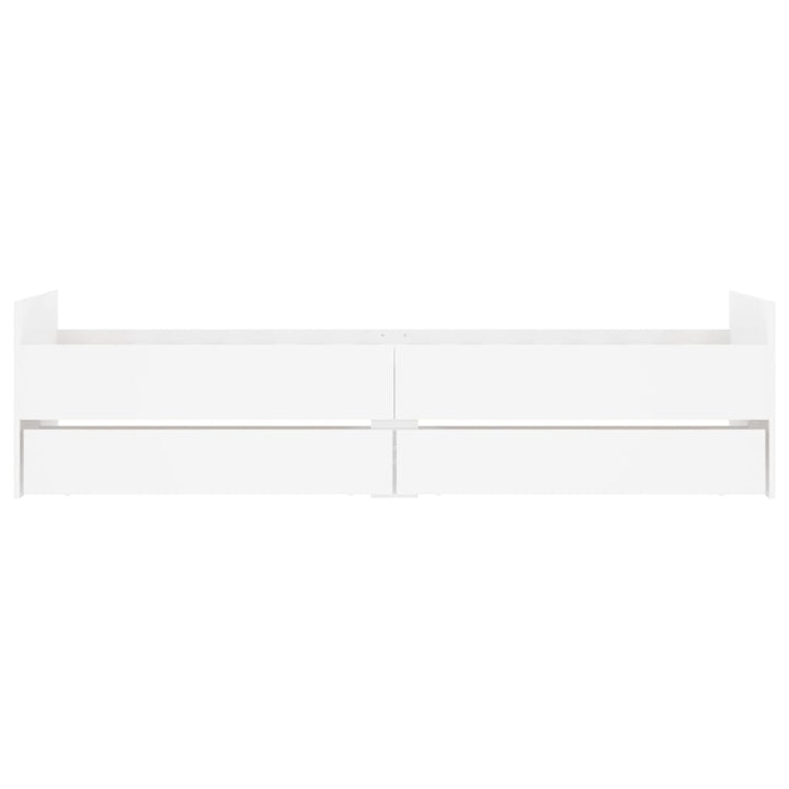 sengestel med skuffer 100x200 cm hvid