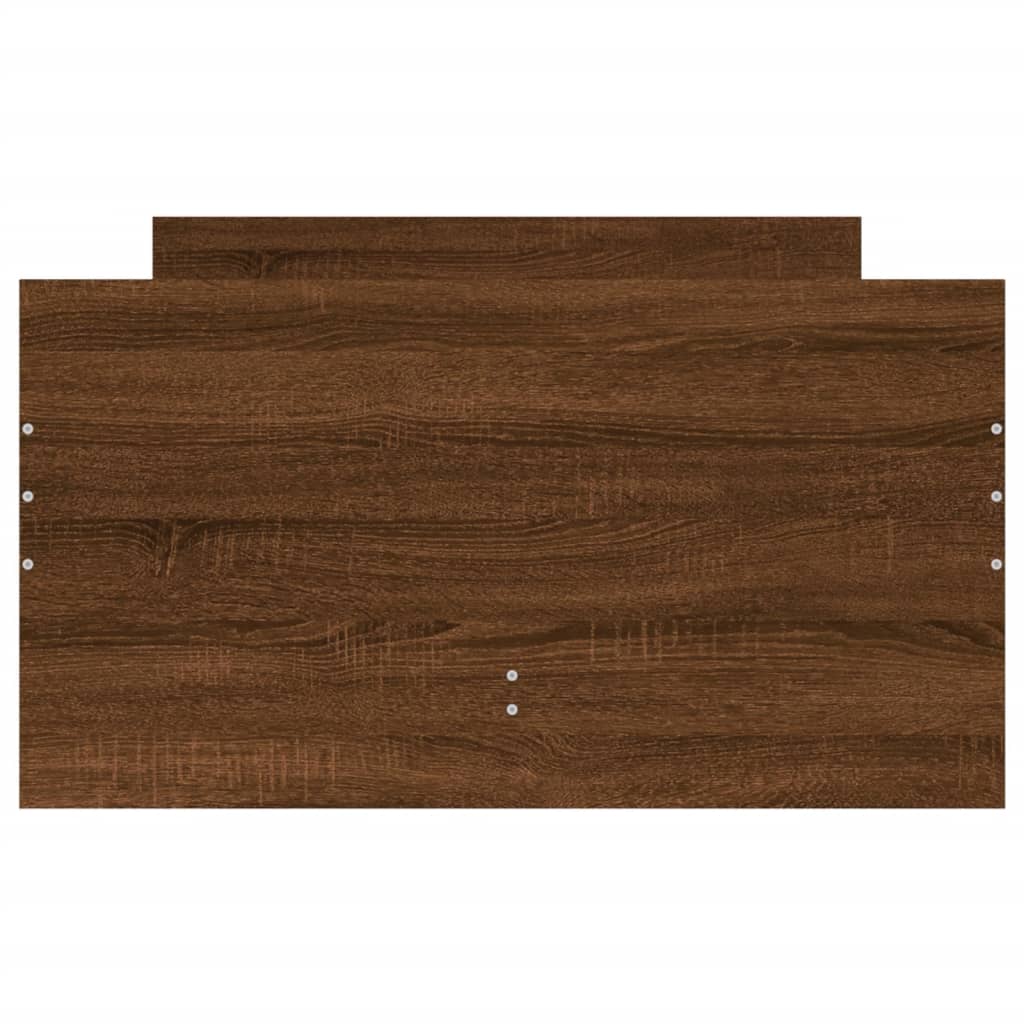 sengeramme med skuffer 100x200 cm brun egetræsfarve
