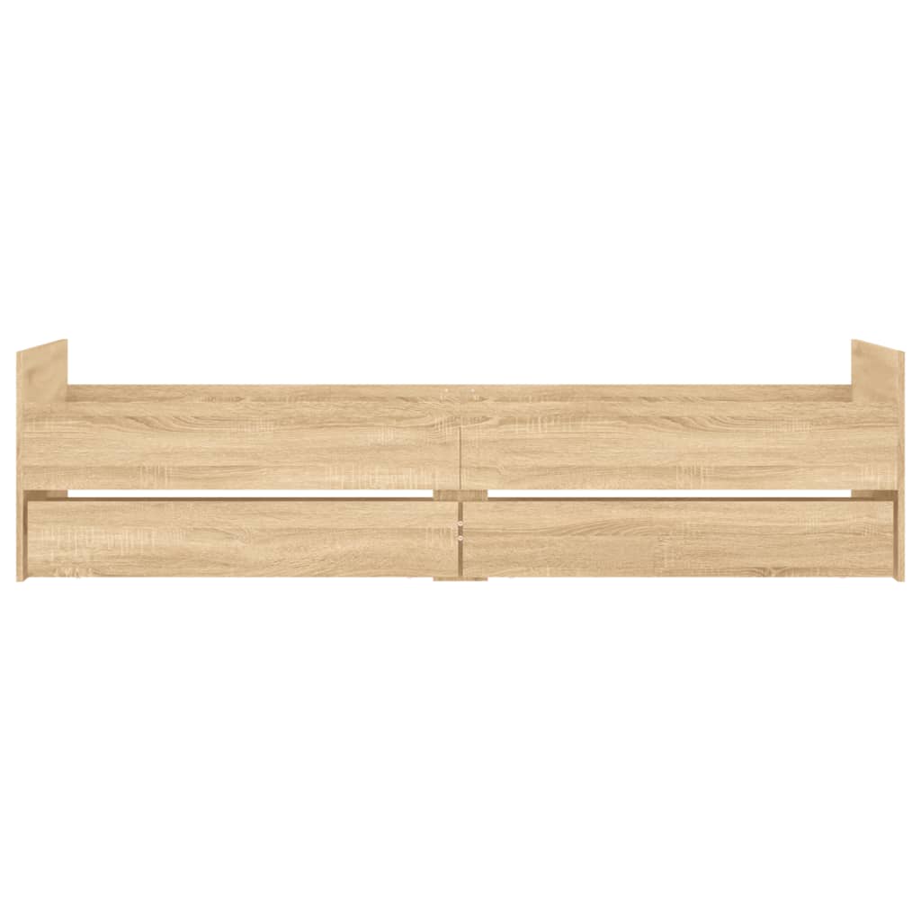 sengeramme med skuffer 100x200 cm sonoma-eg