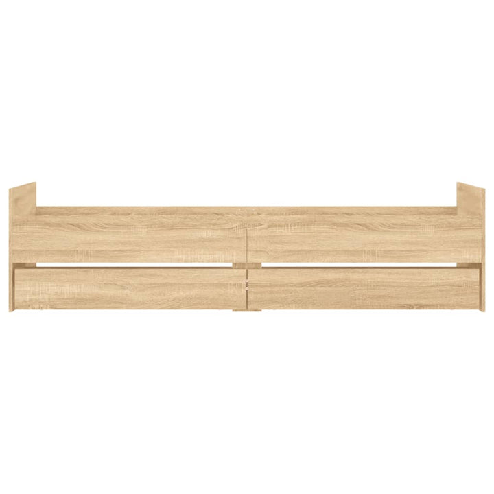 sengeramme med skuffer 100x200 cm sonoma-eg