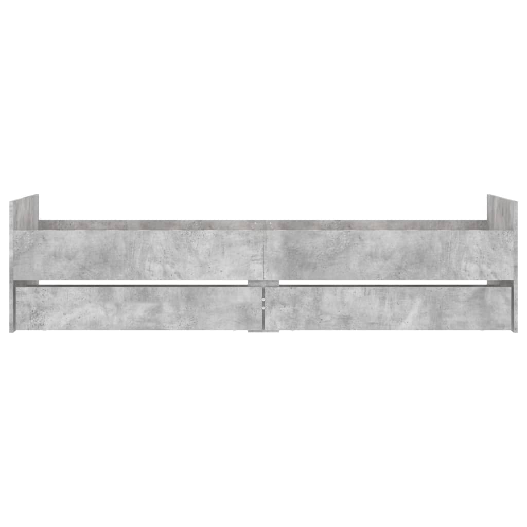 sengeramme med skuffer 90x200 cm betongrå