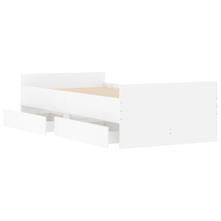 sengeramme med skuffer 90x190 cm hvid