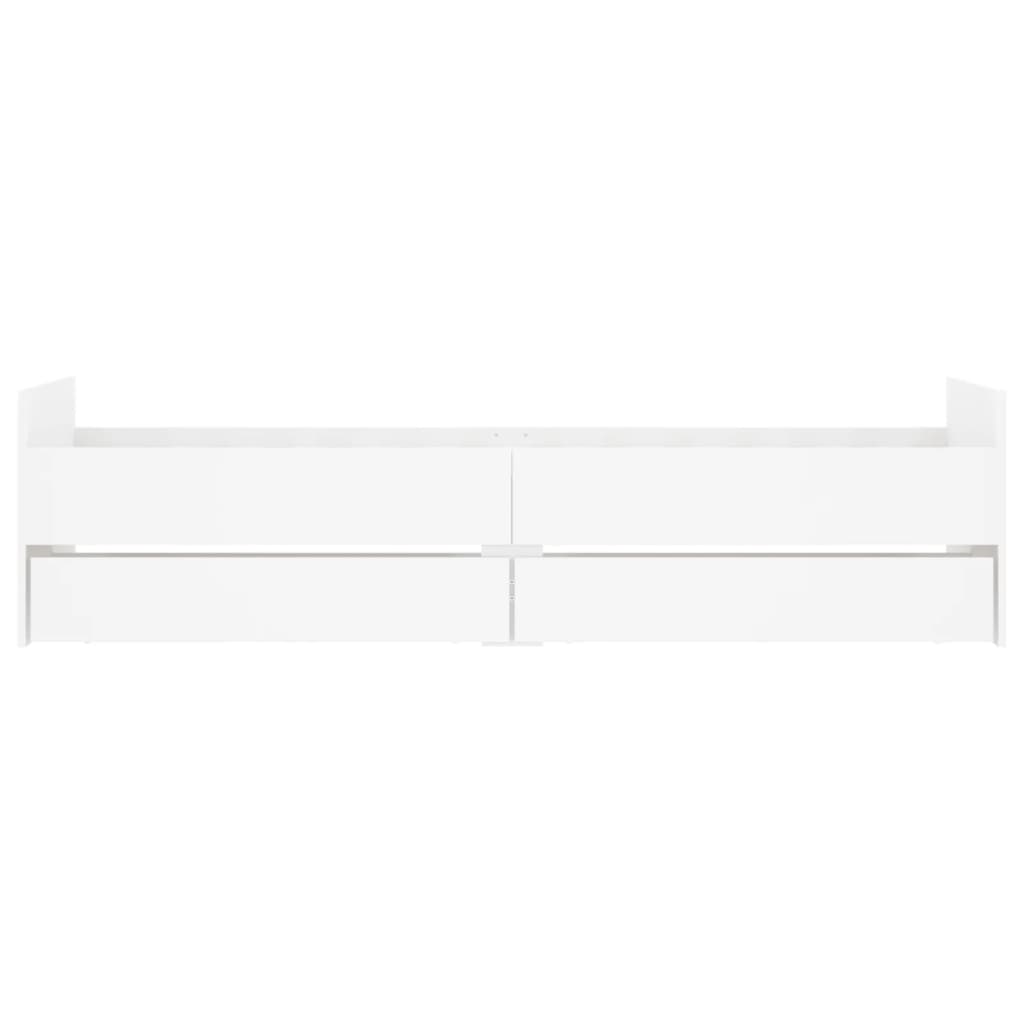 sengeramme med skuffer 90x190 cm hvid