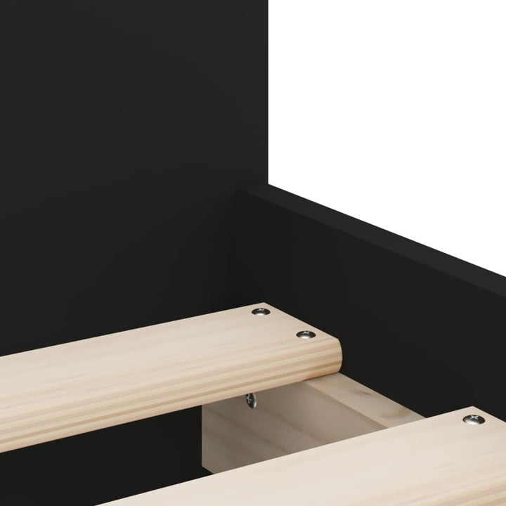sengeramme med skuffer 90x190 cm sort