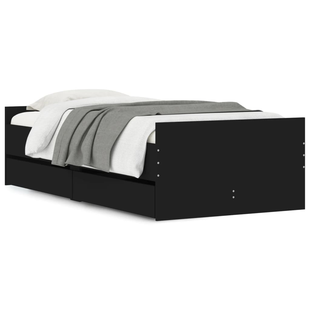 sengeramme med skuffer 75x190 cm Small Single sort