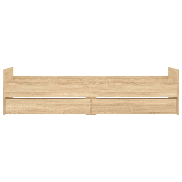 sengeramme med skuffer 75x190 cm Small Single sonoma-eg