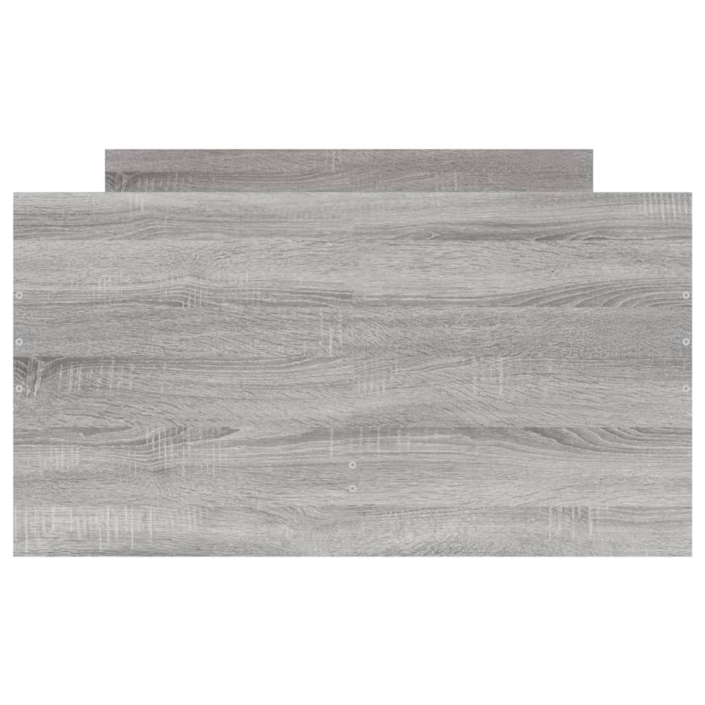 sengeramme med skuffer 75x190 cm Small Single grå sonoma-eg