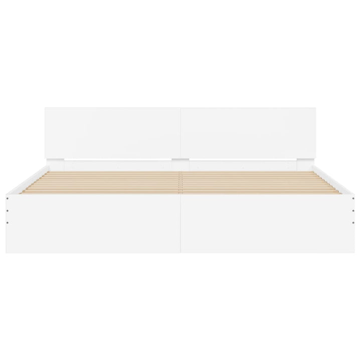 sengeramme med sengegavl 180x200 cm hvid