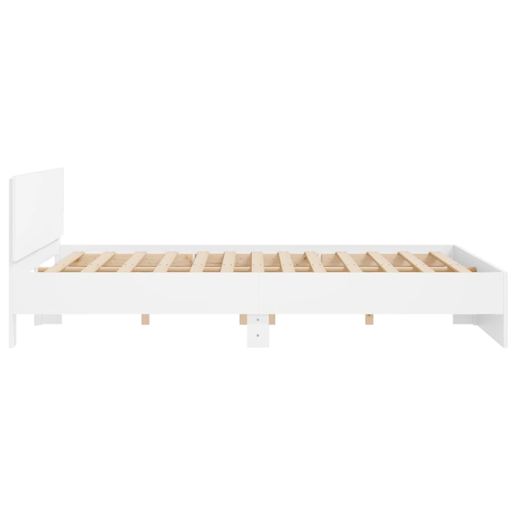 sengeramme med sengegavl 180x200 cm hvid